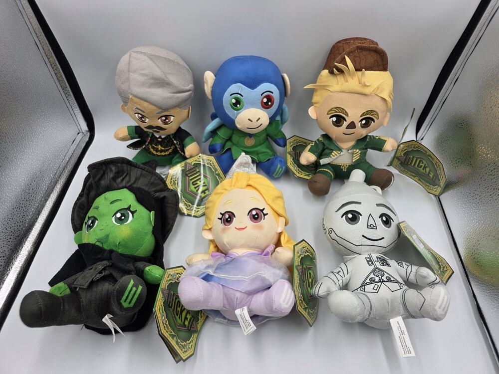 The Wizard of Oz Wicked Movie Set of 6 Toy 7” Stuffed Animal Plush Doll 2025